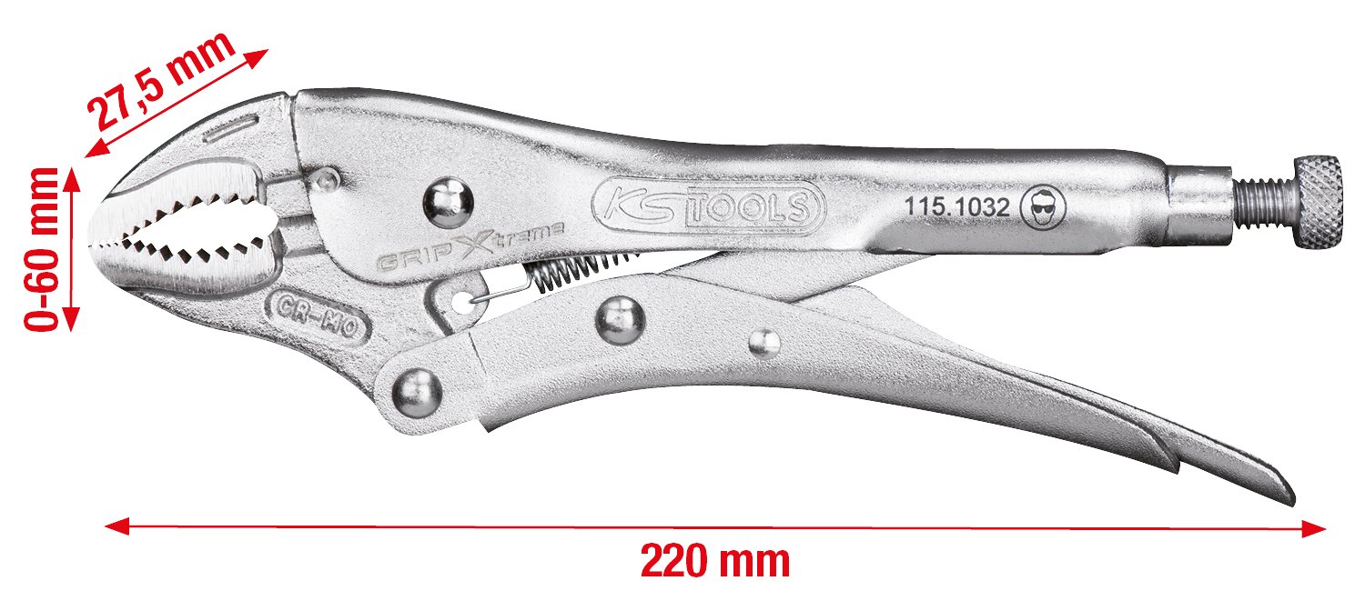 KS Tools 115.1033 Pince étaux 10" Longueur 250 mm