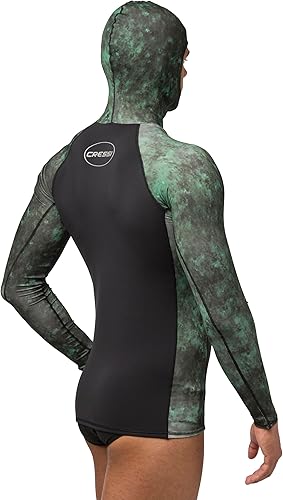 Miniatura 5 de Cressi Adult Camouflage Hooded Rash Guard - Cofre acolchado de neopreno Cobia consigue el equipo Hunter