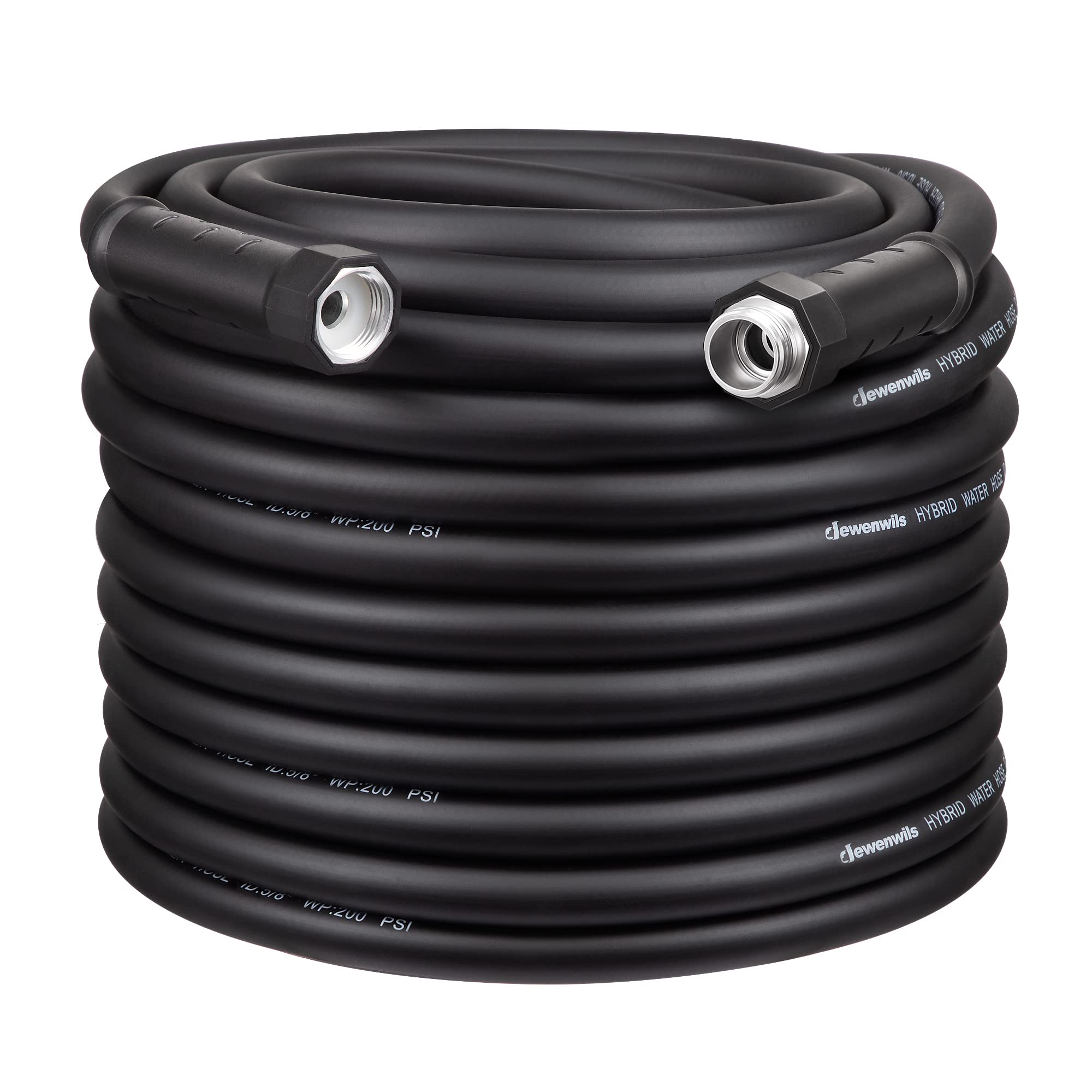 DEWENWILS Garden Hose 100 ft x 5/8", Water Hose with Swivel Handle, Heavy Duty, Lightweight, Flexible Hose for Plants, Car, Yard, 3/4 Inch Solid Fittings, Drinking Water Safe