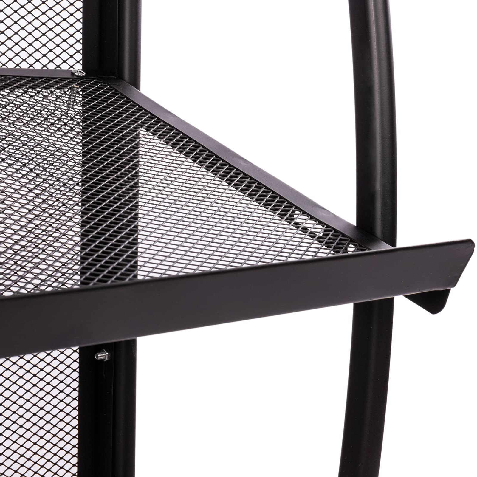 PrimeMatik Magazines and brochures stand with wheels and 4 shelves