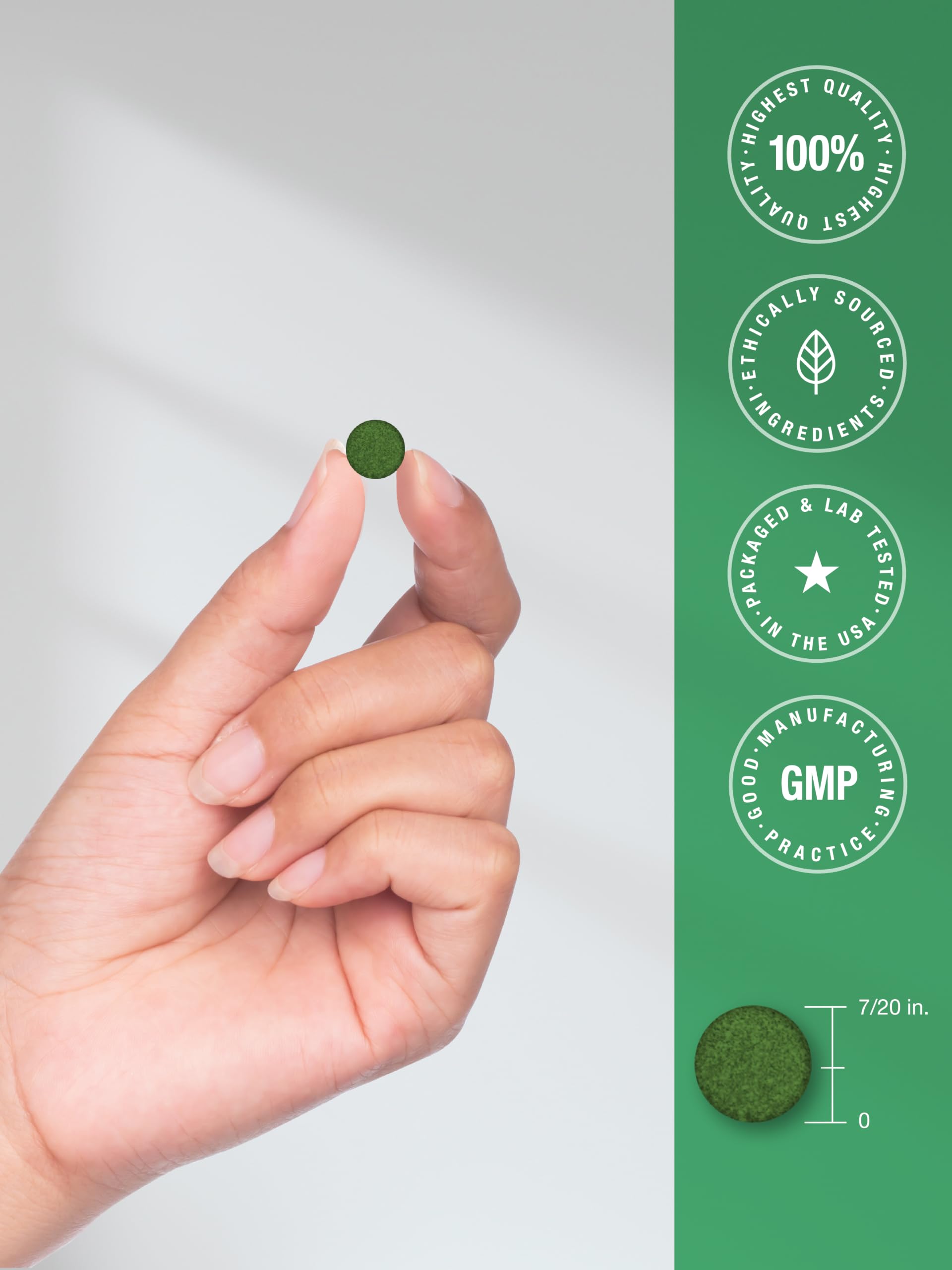 Horbäach Organic Chlorella Tablets | 1000mg | 240 Count — Amazon image 7