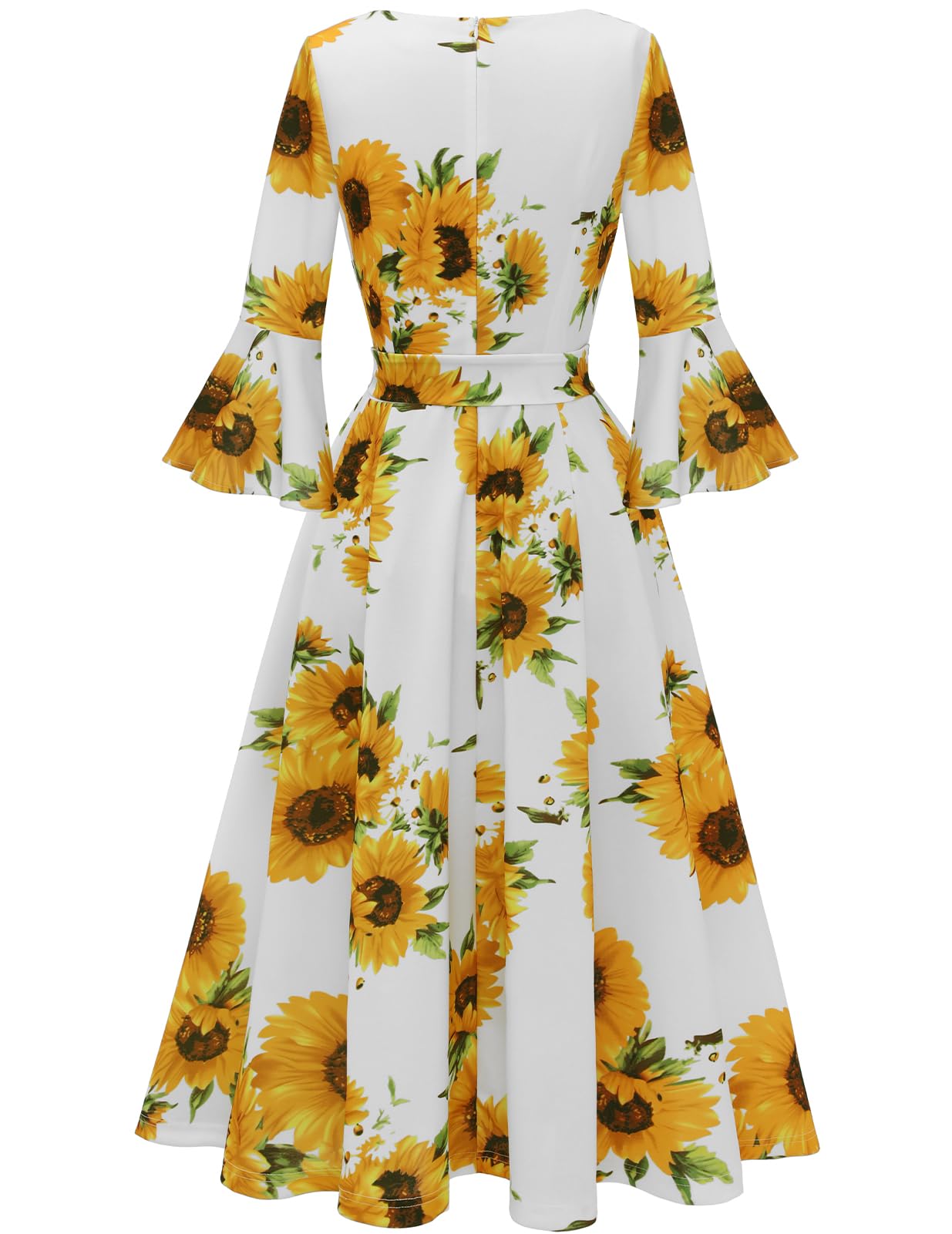 Snapklik.com : Sunflower Dresses For Women Bell Sleeve Dresses For Wedding Guest Formal Dresses For Women 2023 White-Sunflower 2XL Snapklik.com : Sunflower Dresses For Women Bell Sleeve Dresses For Wedding Guest Formal Dresses For Women 2023 White-Sunflower 2XL