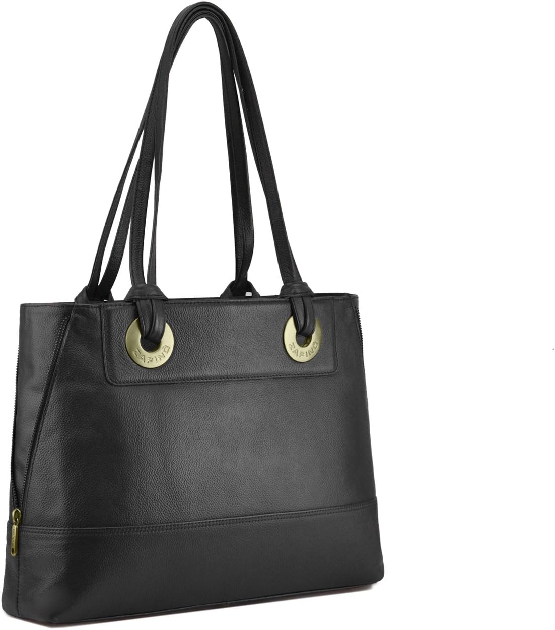 Business Tote for Work - Leather, Light Weight Laptop & Tablet Business Tote - Designed in Australia for Women on The go. Don't Buy Synthetic When You can Have Lightweight Leather. Black