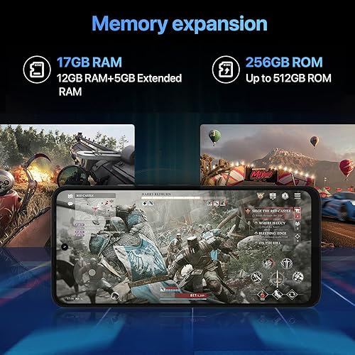 Miniatura 4 de UMIDIGI Teléfono celular 5G desbloqueado, A13 PRO MAX 5G Smartphone 17GB+256GB Android con pantalla completa de 6.8", 64+5+5MP AI triple cámara