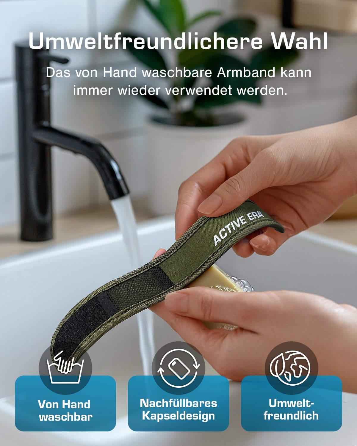 Active Era Mückenschutz Armband (4 Stk), Mückenabwehr Outdoor, Camping - Anti Mückenarmband Kinder & Erwachsene + 8 Nachfüll Tab - Nachfüllbar, Wasserfest, bis zu 80 Tage Schutz, 100% DEET frei