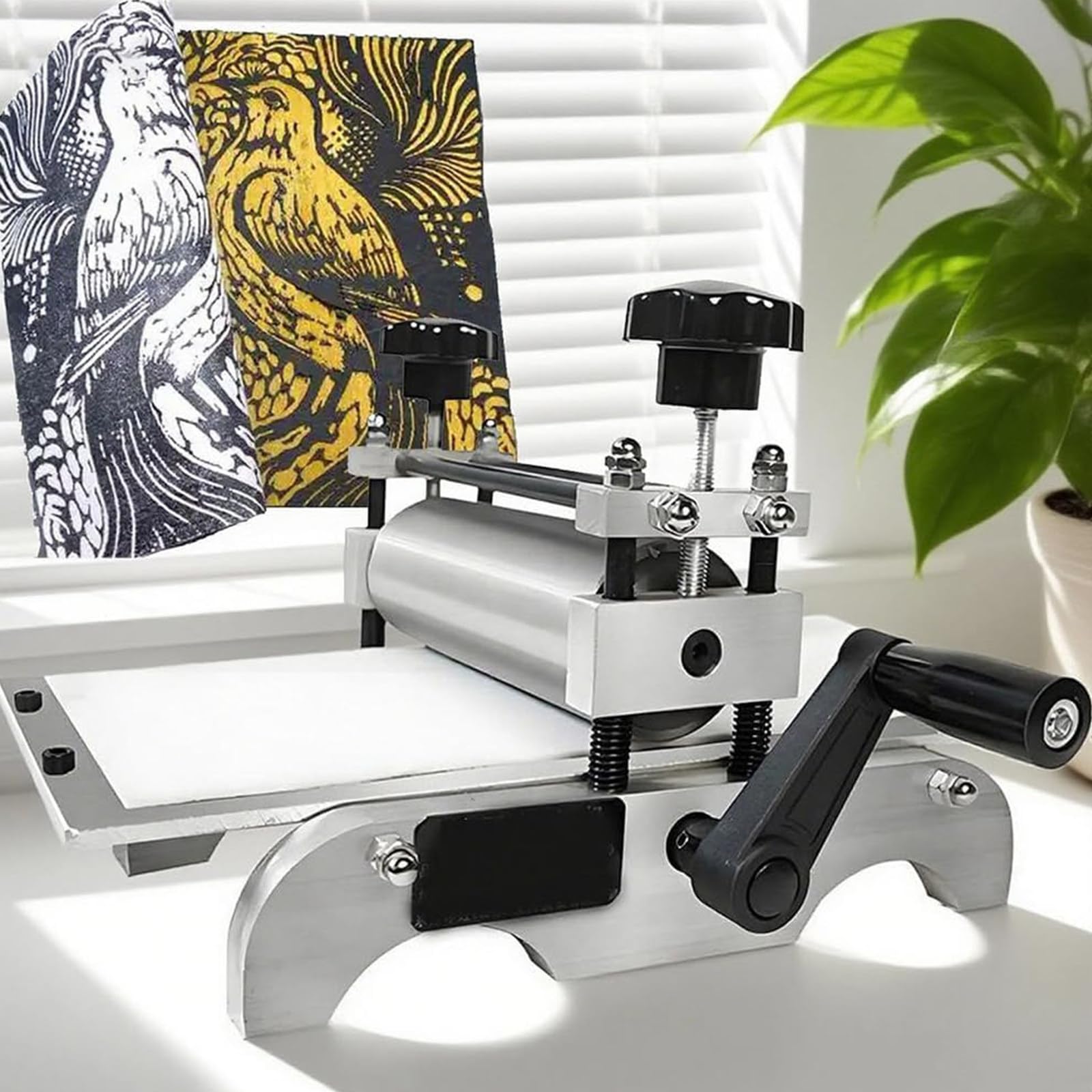 Presse à plat et machine de gravure pour typographie artisanale
