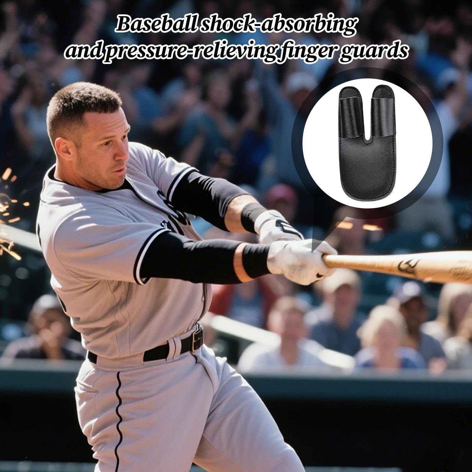 Baseball-Fingerschutz – PU, stoßdämpfender Sport-Handflächenschutz, Sporthülle, Sicherheitsausrüstung für Jugendliche, Athleten, Enthusiasten, Training, Reisen, Court, Camps, Spiele, Übungsspiele