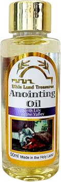 Bible Land Treasures Holy Anointing Oil 50ml/1.7fl.oz Lily of The Valley Scented Made in The Holy Land for Prayer, Blessings & Spiritual Anointing