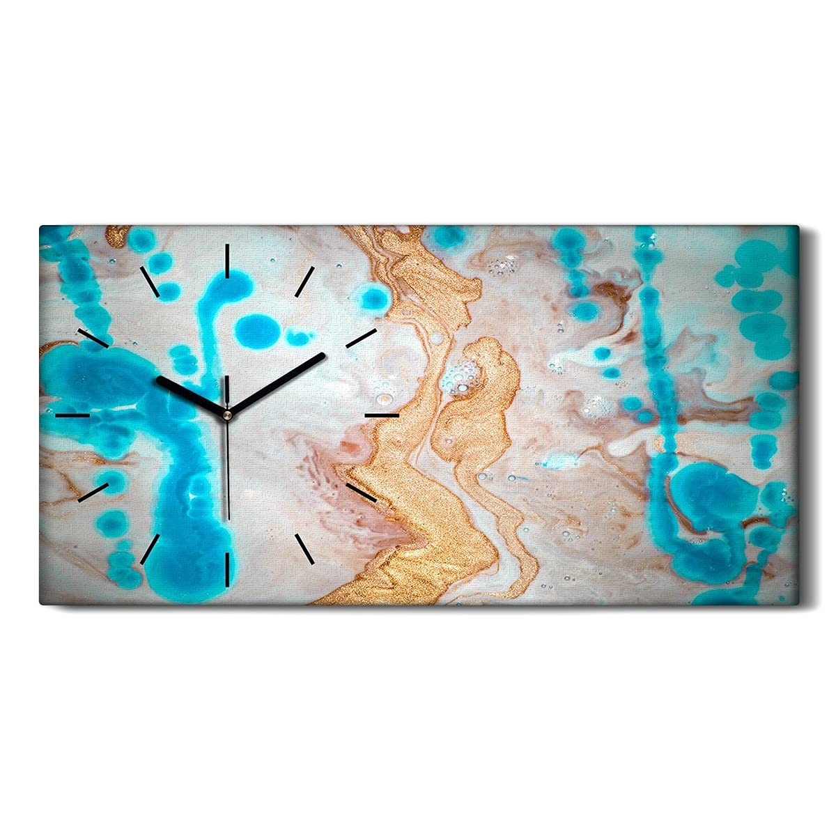 Horloge sur Toile marbre abstrait pour salon et chambre