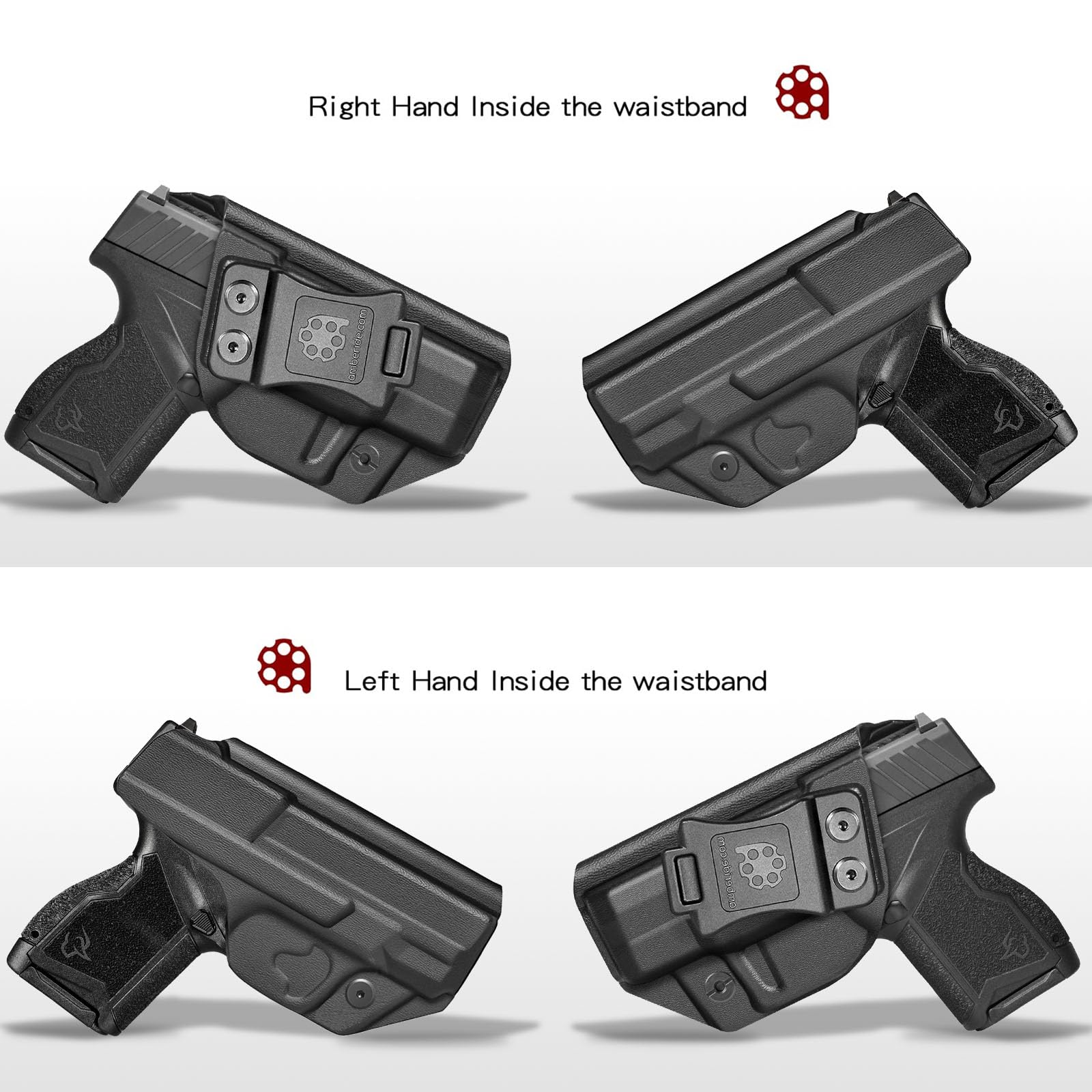 Taurus GX4 Holster IWB Kydex Holster Fit: Taurus GX4 Pistol – Inside Waistband Concealed Carry – Adjustable Cant & 'Posi-Click' Retention – No Wear - No Jitter - US Made by Amberide