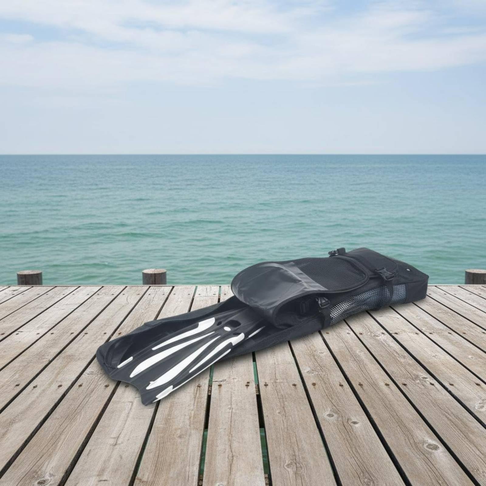 kowaku Zaino Porta Fins Lunghe Pratico Zaino Porta Fins Impermeabile Spazioso Attrezzatura Sportiva per Immersione