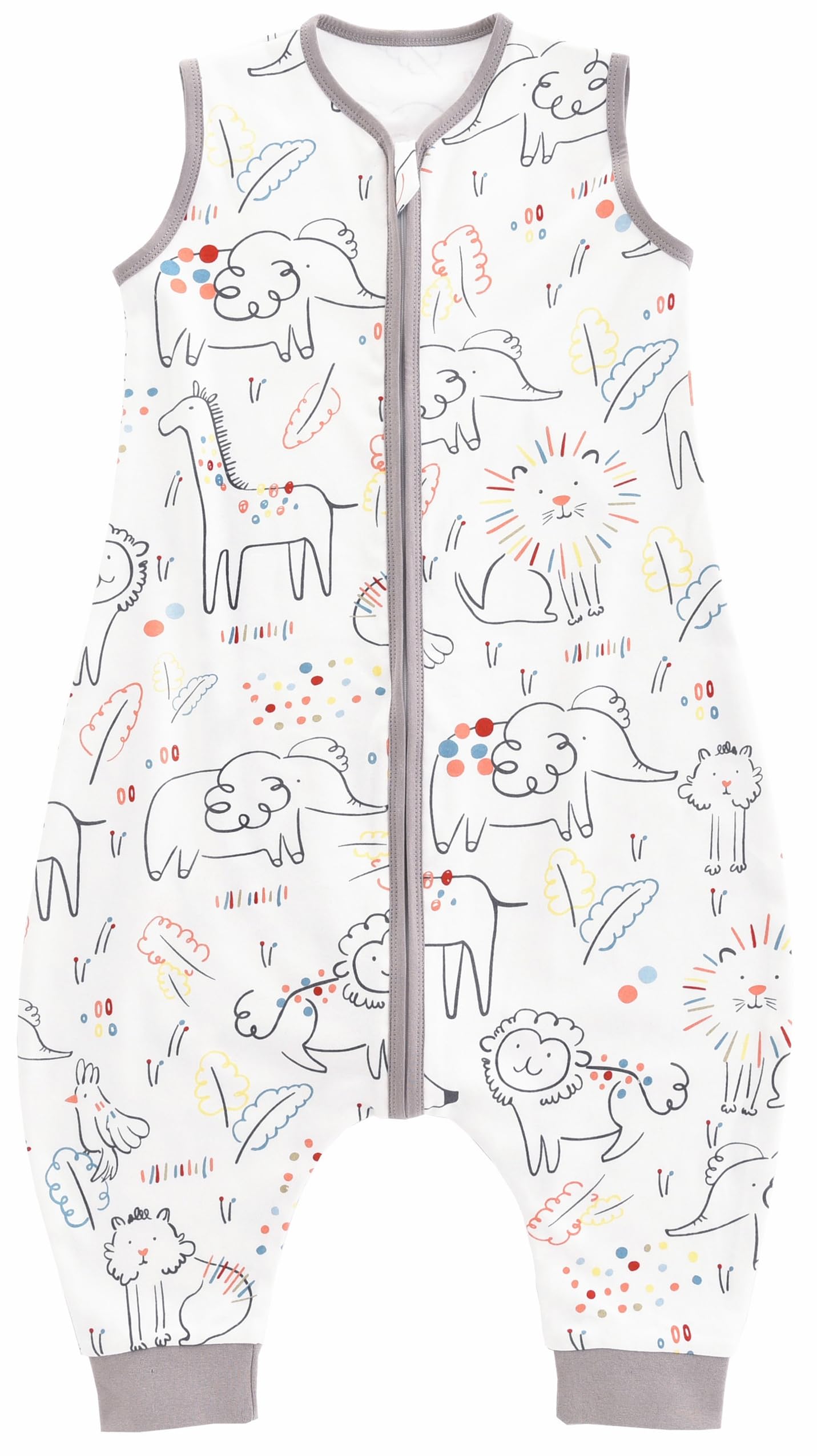 Chilsuessy Baby Schlafsack Sommer mit Füßen 0.5 Tog 100% Baumwolle Kinder Sommerschlafsack für Jungen und Mädchen