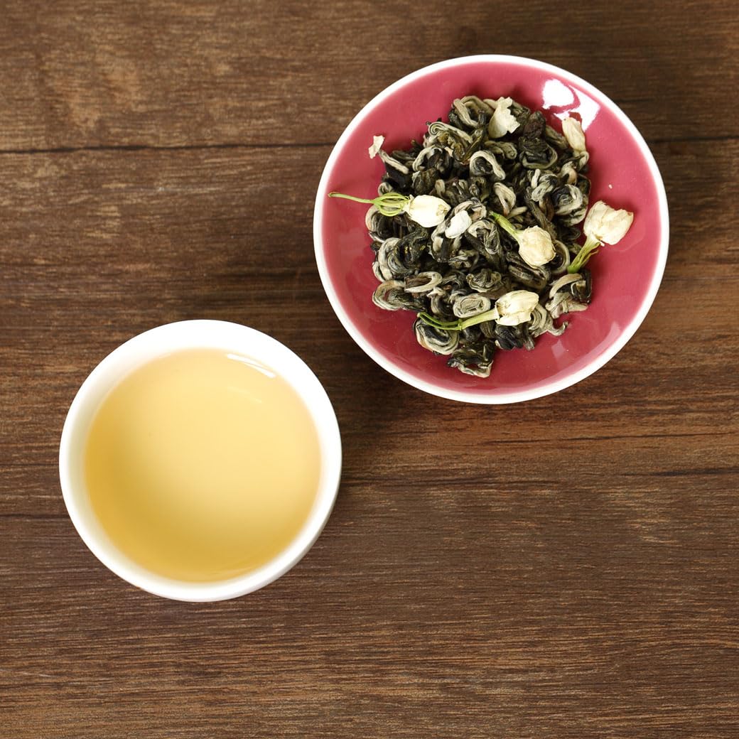 GOARTEA Jasmin Thé Vert 250g 8.8oz Nonpareil Supreme Jasmine Green Tea Loose Leaf Moli Yinhao - Snow White