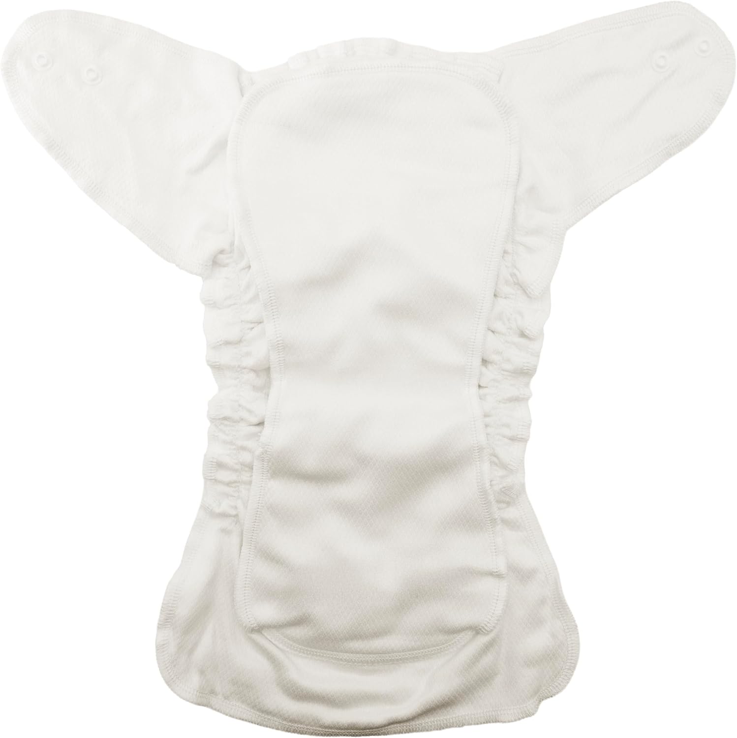 4 Size 2 Cozy Cubs Birdseye Fitted Diapers + OsoCozy One Size Diaper Cover Bundle (Polar) | 100% Cotton Reusable Cloth Diaper Set | Waterproof PUL Cover with Double Gussets