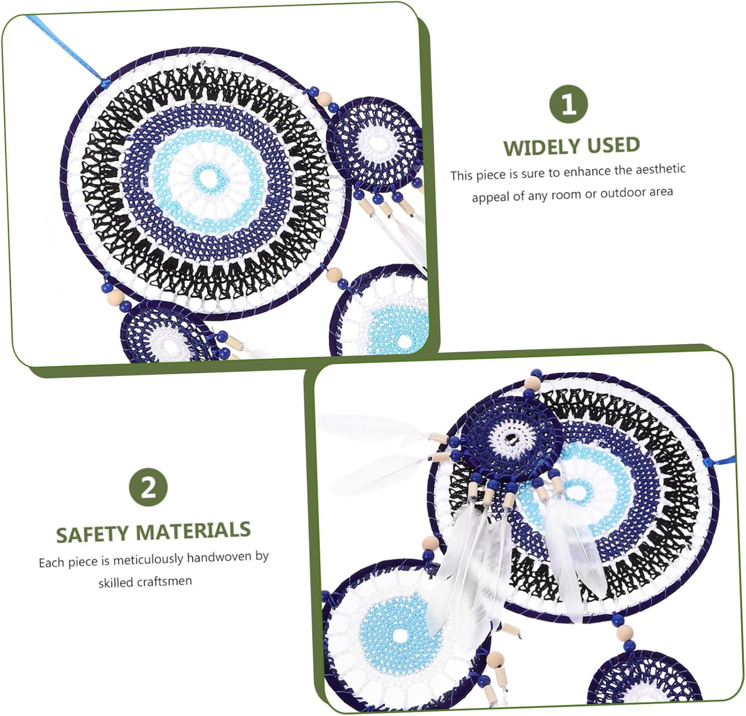 Dream Catcher Wall Hanging Ornament Evil Eye Charm Bohemian Decor for Home Cozy Touch for Bedroom Living Room