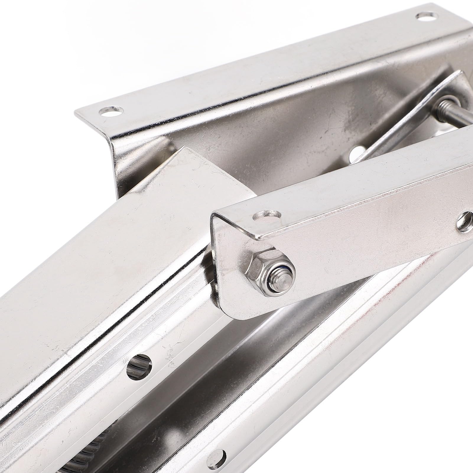 Tissting Bootsmotor Halterung Bracket Edelstahl 25PS 50kg für 2 Takt Außenbordmotor, universelle Motorhalterung für Außenborder mit 5 verstellbaren Positionen und Federunterstützun