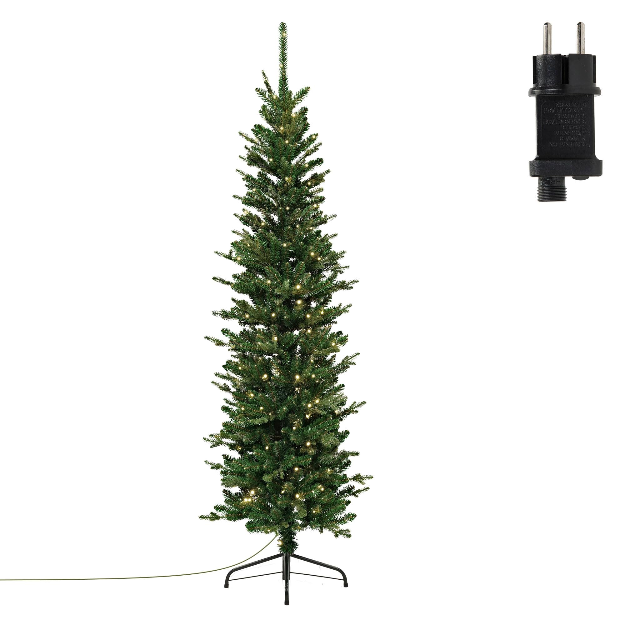 ECD Germany Sztuczna Choinka Bozonarodzeniowa 180 cm z Swiecaca Girlanda