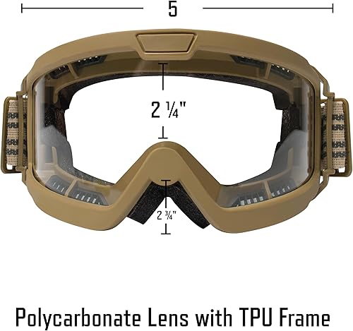 Miniatura 3 de Rothco ANSI OTG Goggle System – Interchangeable Lenses for Impact Protection Negro -,Marrón Coyote,https:/ www.Yaxa/dp/undefined