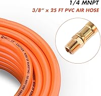 Vista 6 de WYNNsky 3/8" X 25ft PVC Air Compressor Hose Kit With 17 Piece Air Tool and Air Compressor Accessories Kit