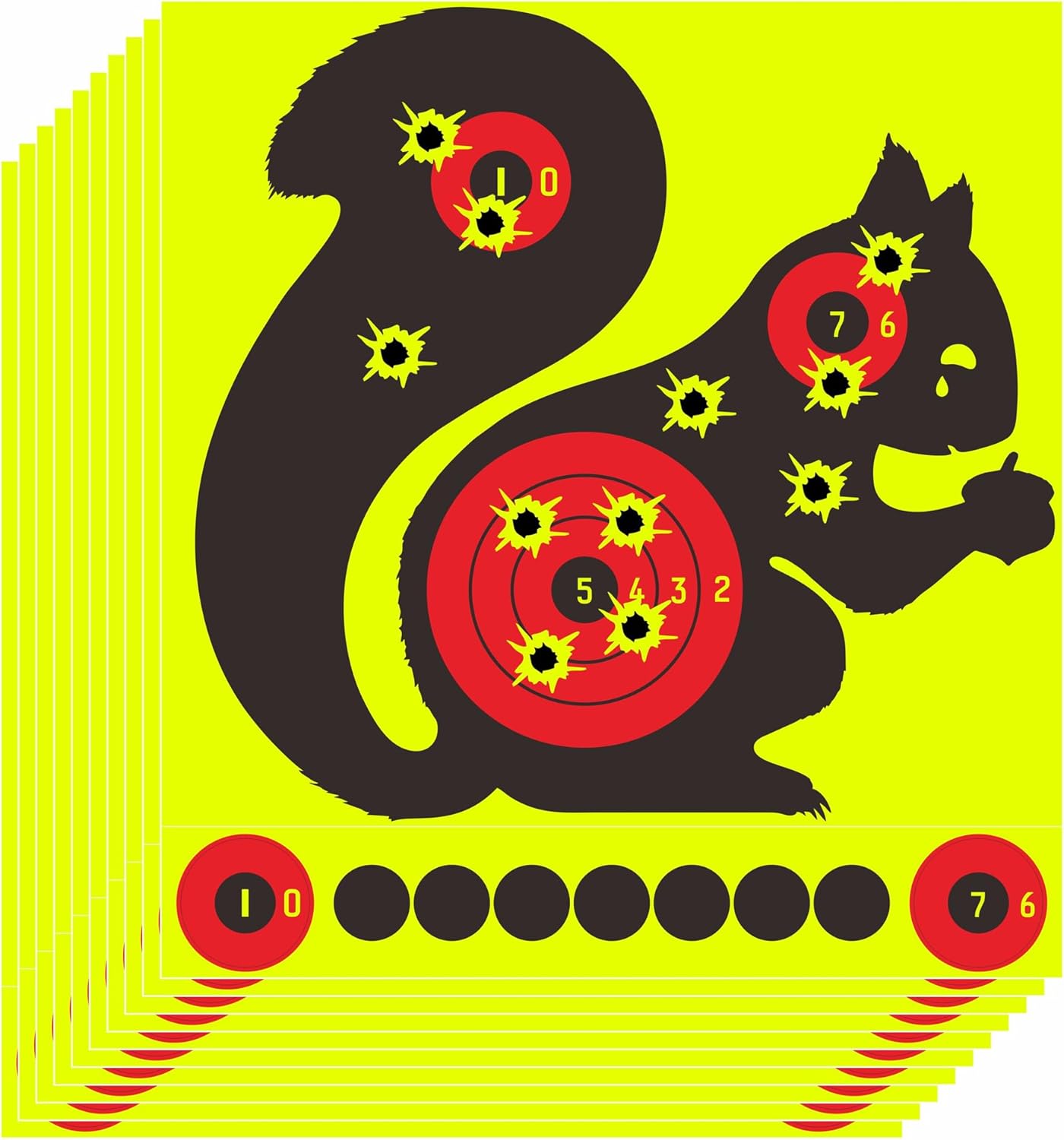 Hybsk 8 Inch Squirrel Reactive Splatter Shooting Targets for Animal