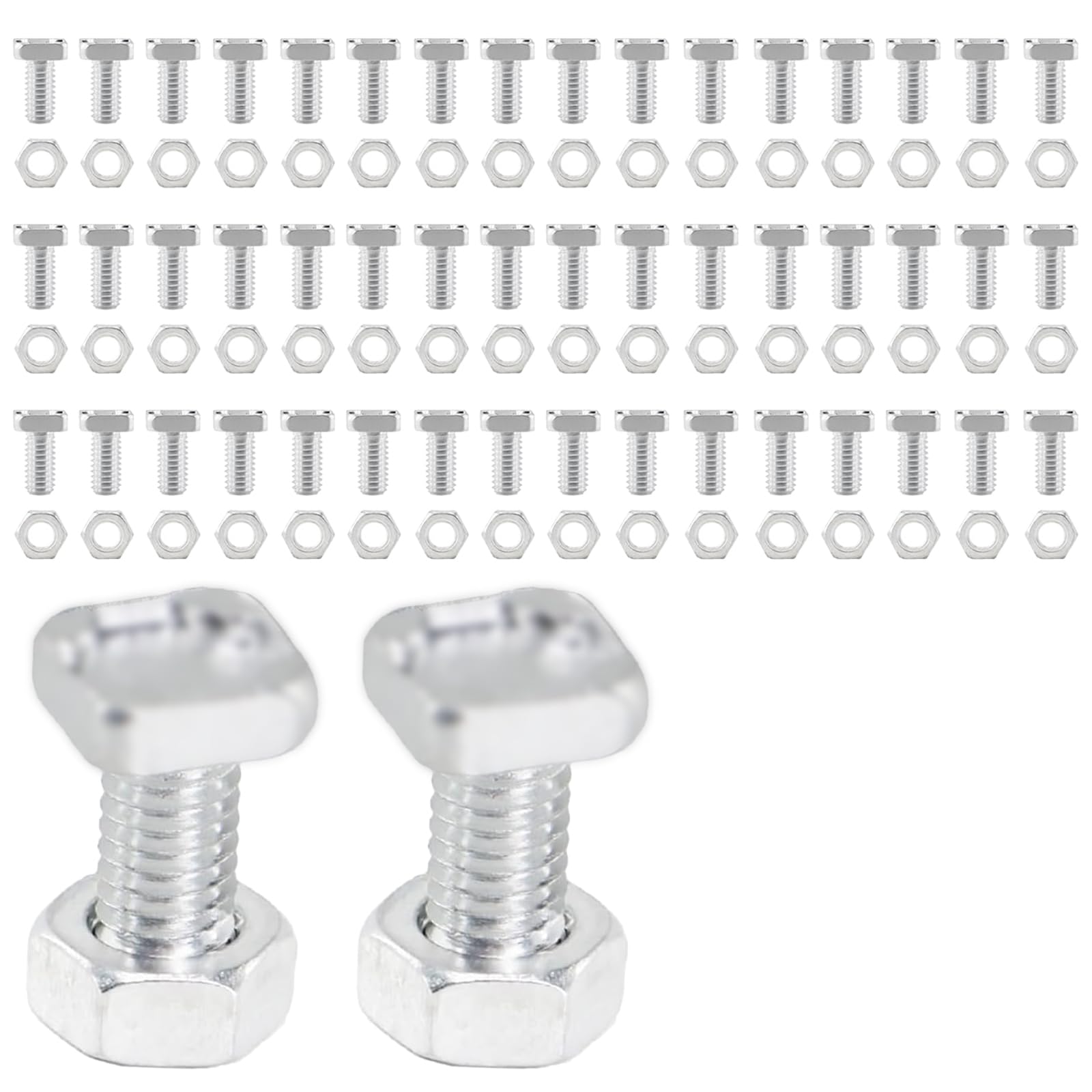 Assortiment De 50 Boulons En Aluminium M6 X 12 Et 50 écrous M6 Pour Serres Et Plantes Dexterieur~p146712698