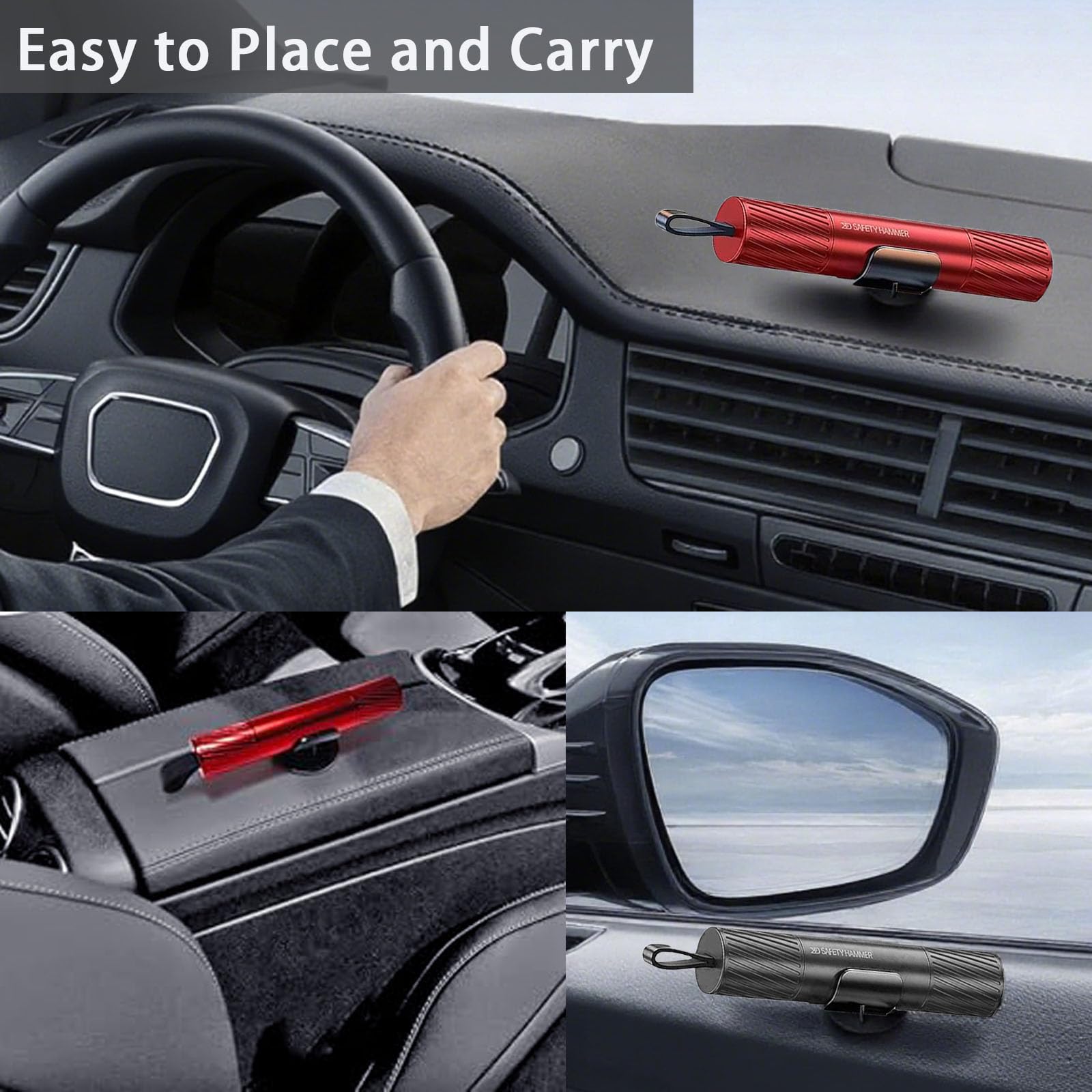 Safety Hammer - Window Breaker & Seatbelt Cutter -7
