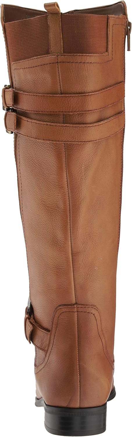Naturalizer Womens Jessie Knee High Buckle Detail Riding Boots 7 Banana Bread Wc