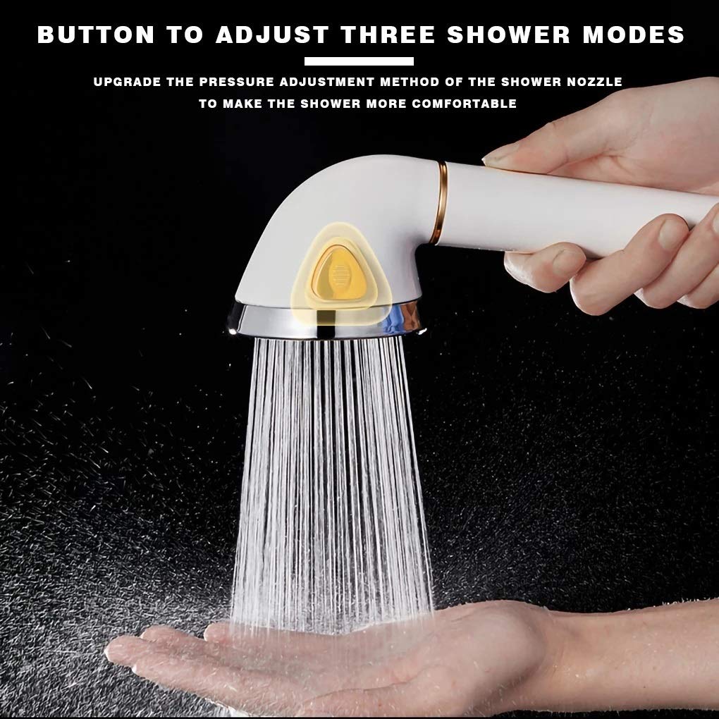 Cabezal de Ducha de Mano de Alta presión, Ahorro de Agua, 3 Modos de rociado y Filtro de función única, Accesorios de baño