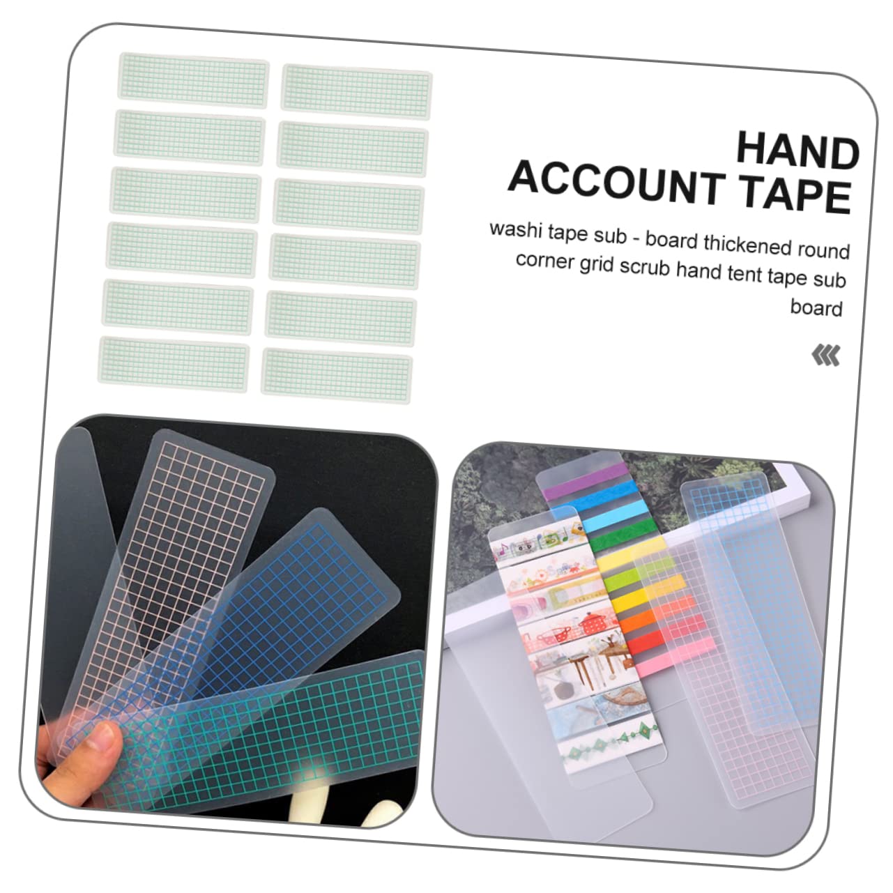 Operitacx 200 Pz di nastro distributori di nastro adesivo carte campione washi the office merchandise gadget ufficio distributori di sottoimballaggi in nastro di carta plastica