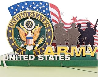 3D Pop Up Greeting Card - Soldiers of U.S. Army Retired Commemorative Crad,Birthday Card, Anniversary Card,Thank You Card,Army Greeting Cards by AITpop
