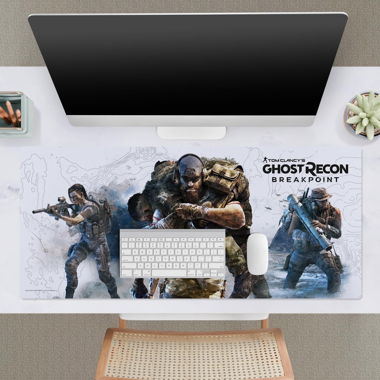 Head Case Designs Officially Licensed Tom Clancy's Ghost Recon Breakpoint The Ghosts Poster Character Art 37.4 x 15.75 x 0.16 inches (900 x 400 mm) - XL Gaming Office Desk PC Keyboard Mouse Mat Pad