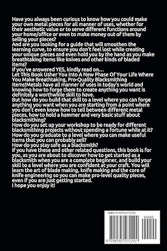 Miniatura 2 de Blacksmithing Made Easy Comprehensive Forging for Beginners Guide on How to Master the Art of Bladesmithing