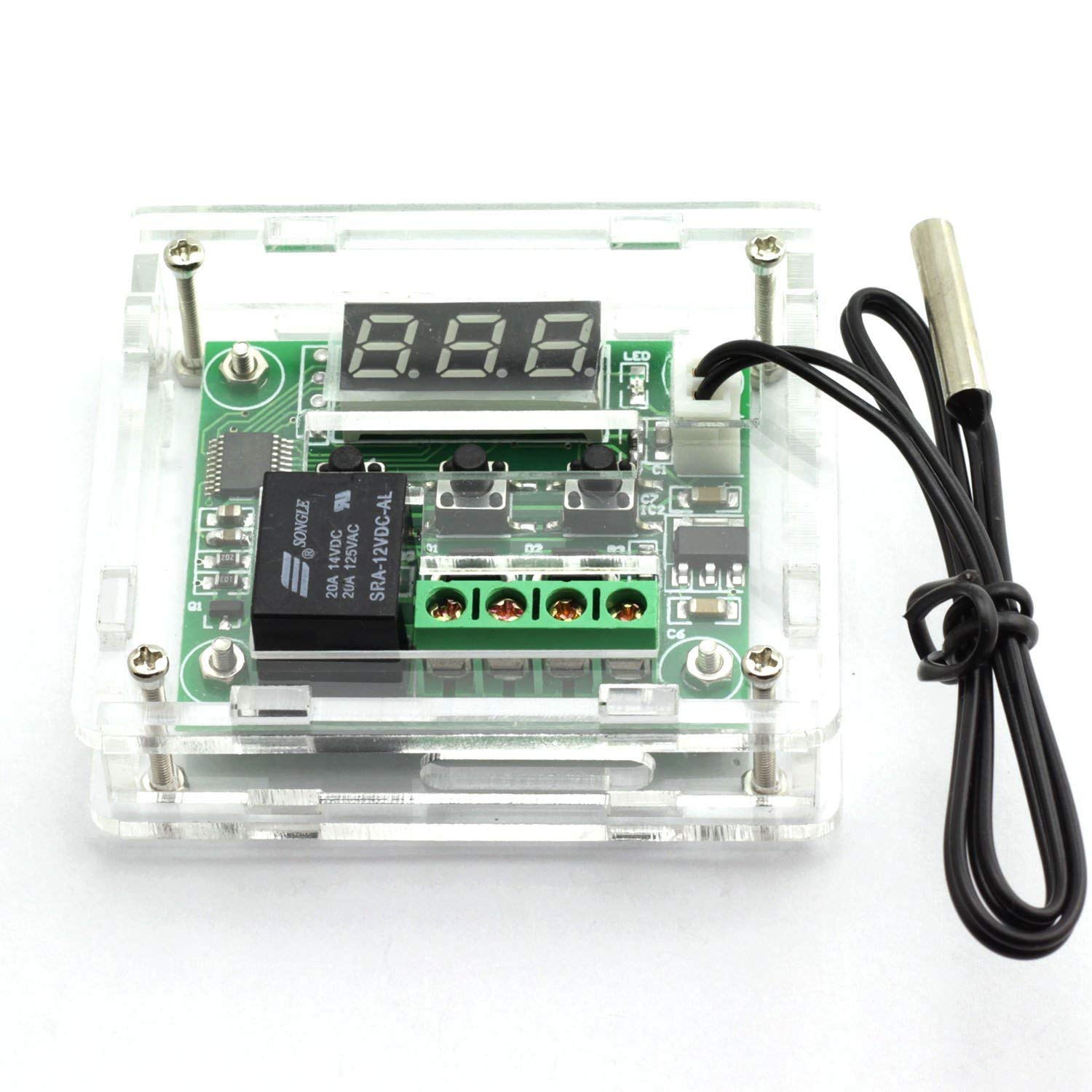 REES52 Temperature Controller DC 12V Digital Cooling/Heating Temp Thermostat -50-100 Degree Controlled Switch Module W1209 + Acrylic Box (B07T698JC2) Amazon Price History, Amazon Price Tracker