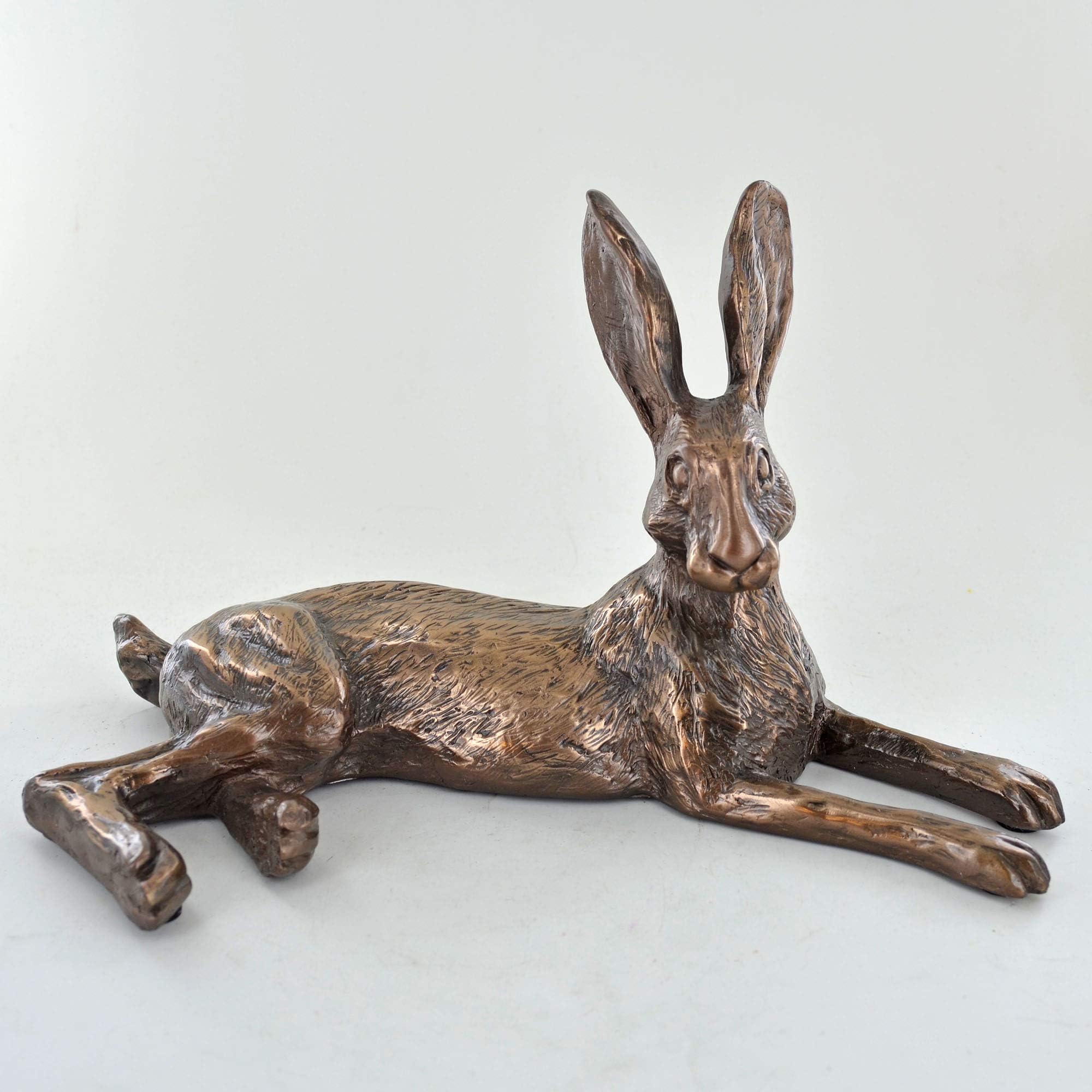 Fusions Bronze Patina Finish 'Bluebell Hare Lying Down' by Harriet Glenn 1682