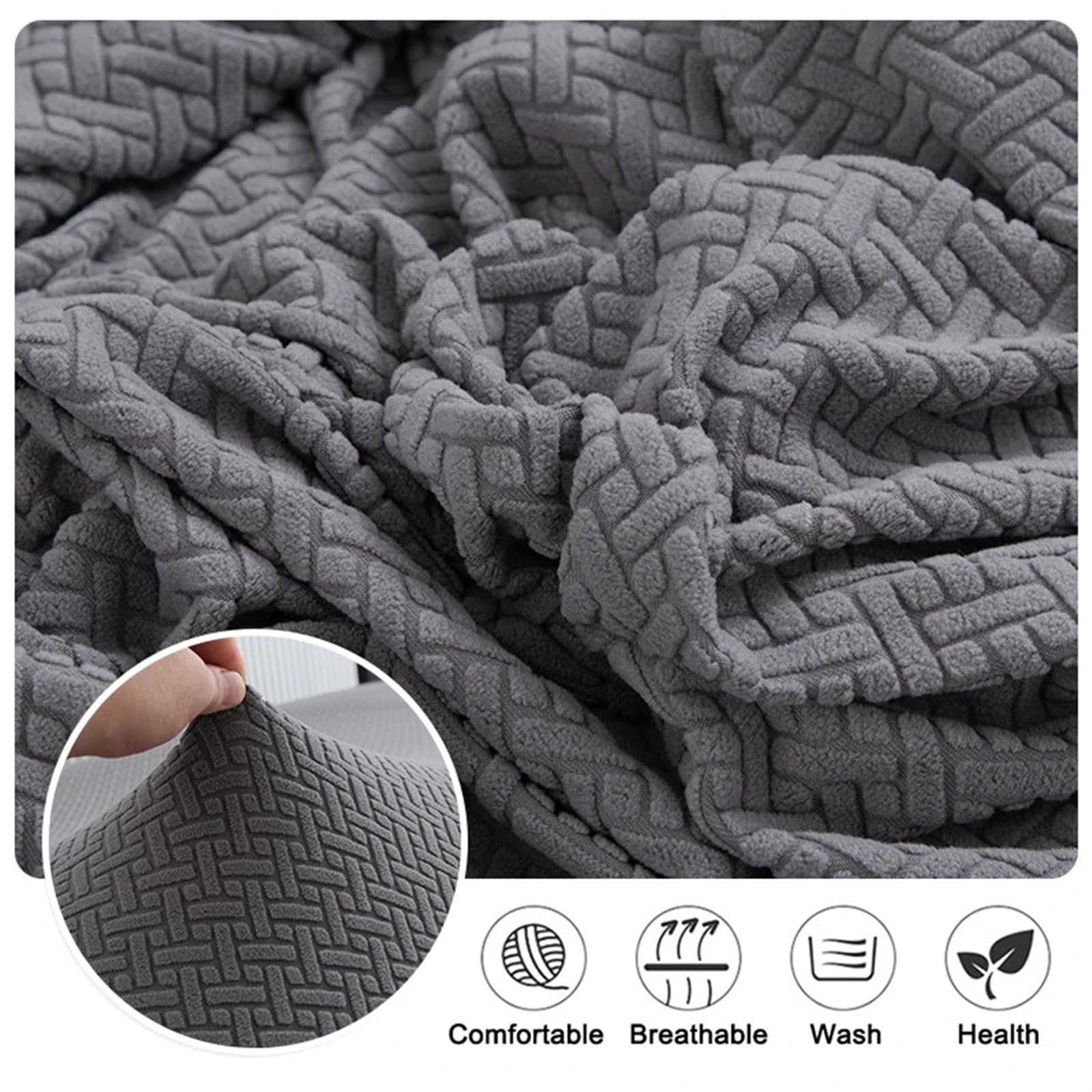 Rivestimento Della Poltrona Elastic Recliner Sofa Cover Jacquard Slipcover Chair Sofa Protector Lazy Boy Relax Armchair Stretch Couch Covers For Living Room(Fabric1-dark blue,1 Seater)