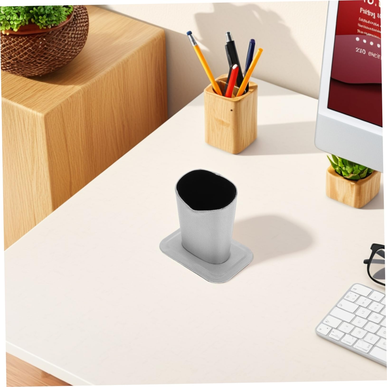 Levemolo Elegant Eyeglass Stand Fabric Storage Rack Multipurpose Sunglasses Display Desk Nightstand Eyewear Holder Modern Design