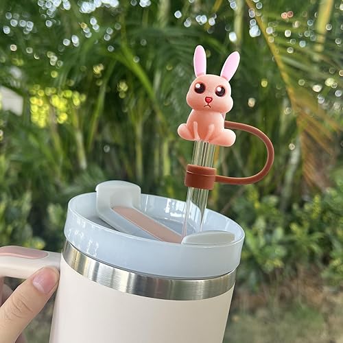 Miniatura 3 de 9 fundas de silicona compatibles con copas Stanley, tapas de popote a prueba de polvo para botellas de agua