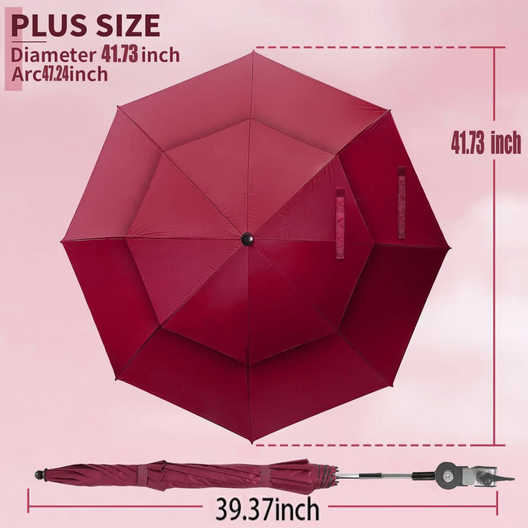 Parasol de chaise, parasol de plage avec pince, parapluies pour chaise, soleil Portable pour le Camping