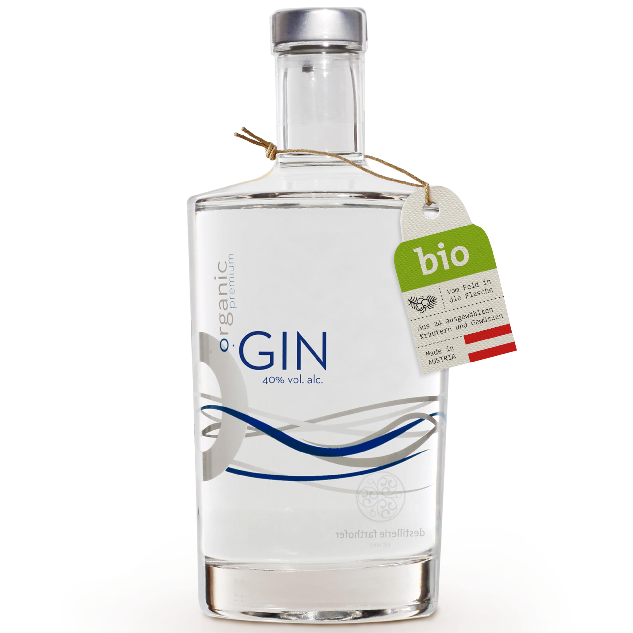 Farthofer Bio-Gin aus Österreich | Organic Premium Dry Gin | handgemacht & mehrfach prämiert | 100 % Bio-Zutaten | 700 ml, 40 % vol | Geschenkidee