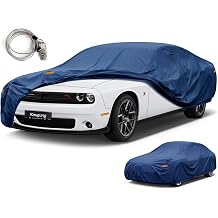 Kaugung Custom Fit Car Cover for Dodge Challenger 2008-2026, Heavy Duty Waterproof All Weather Outdoor Protection, Breathable Full Exterior Cover with Vent, Rain Sun Snow UV Proof