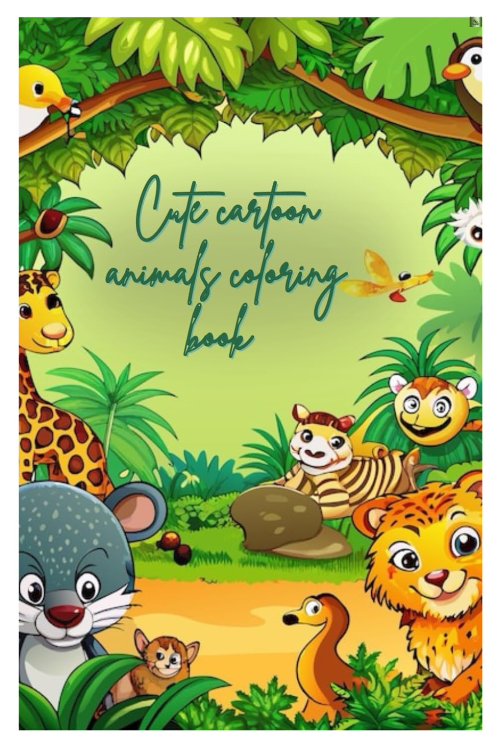 Animal Fun Coloring Book for Kids: 36 Cute Cartoon Animals to Color and Enjoy: “Simple and adorable cartoon animals to help kids learn colors, improve creativity, and have fun!”
