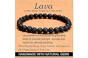AD Beads Elastic Lava Stone Healing Bracelet Healing Reiki Nature's Beauty Unisex Jewelry