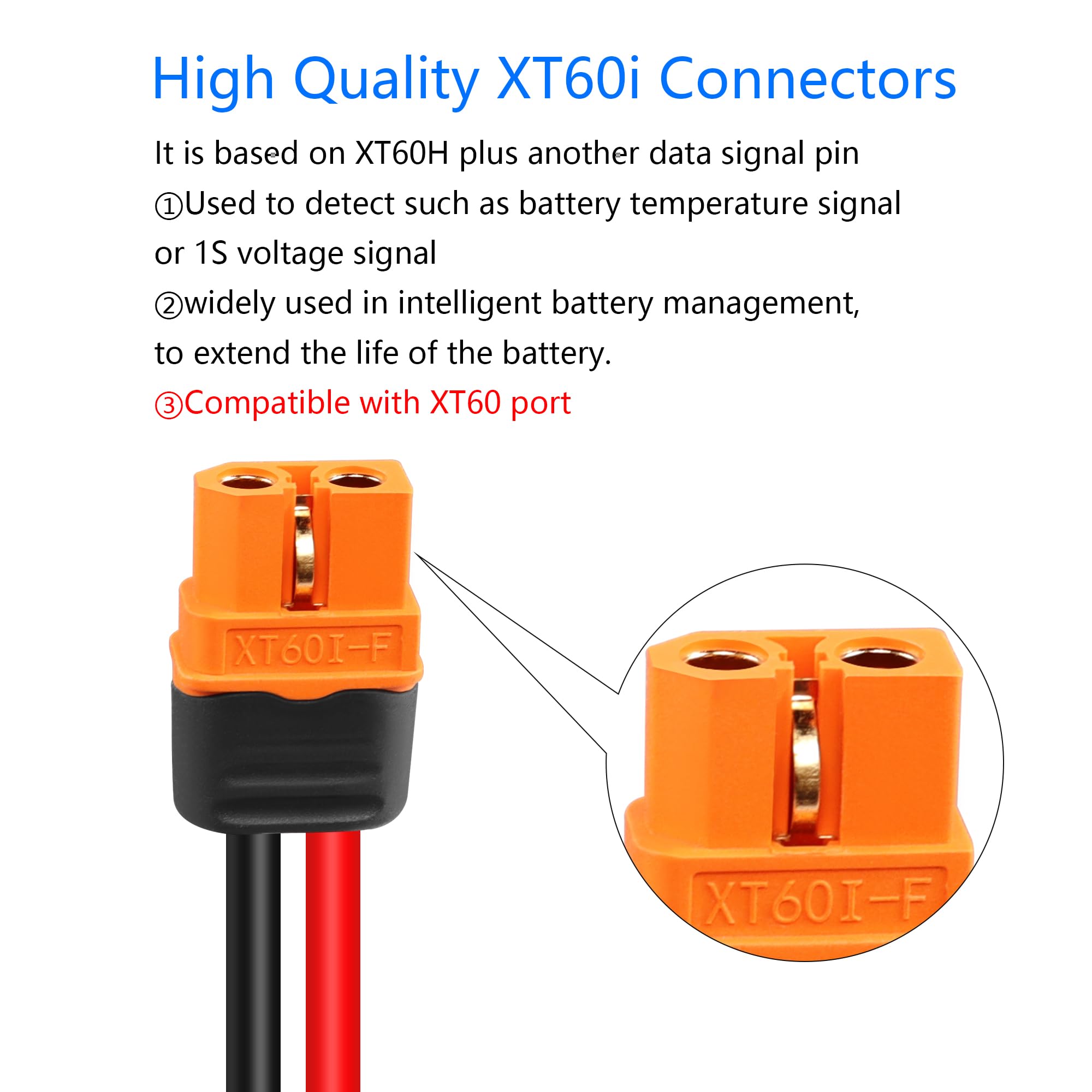 CERRXIAN Cavo di conversione da DIN a XT60, 18 Awg, 12 V/24 V, DIN europeo, presa accendisigari