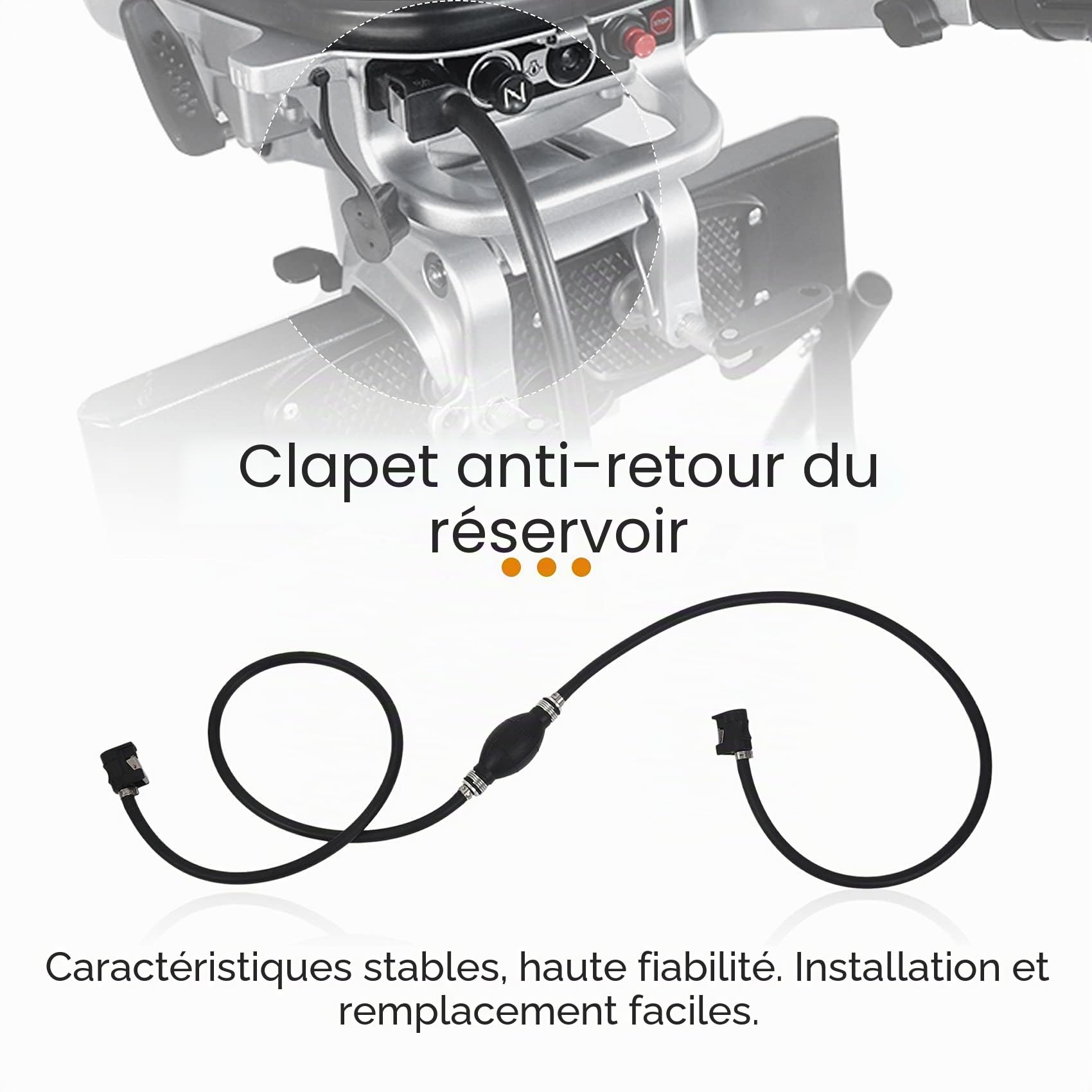 Tuyau de tuyau de carburant extérieur bottes moteur essence connecteur kit pour moteur
