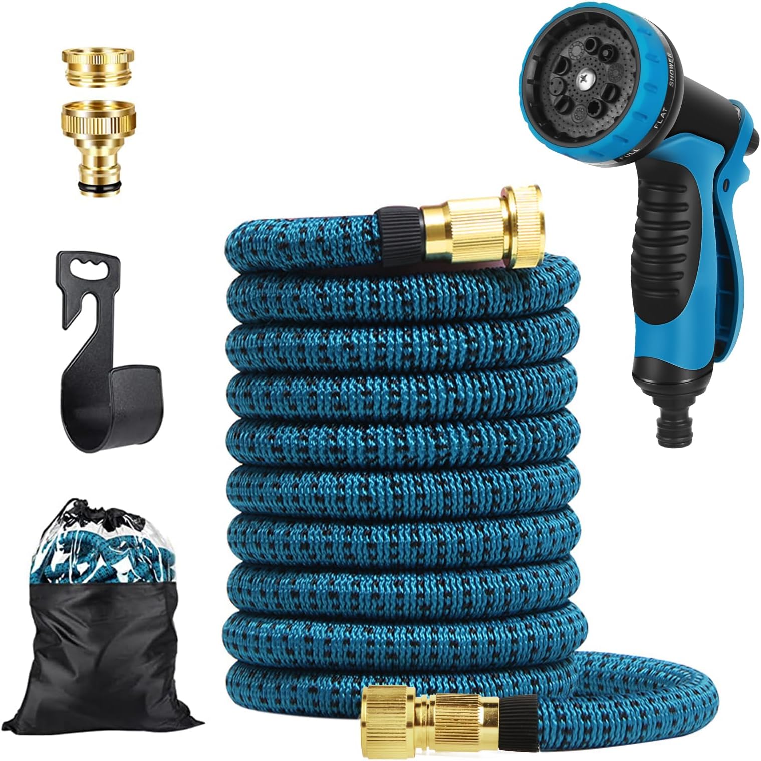 Tuyau Arrosage 19mm Tuyau D'arrosage Extensible De 30 M, Tuyau D'arrosage Flexible Avec Buse De Pulvérisation à 7 Tuyau D'arrosage