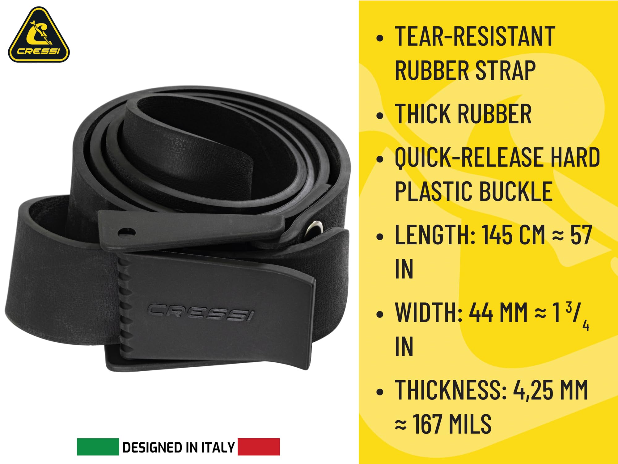 CRESSI Rodi Ceinture de plongée Unisexe, Noir