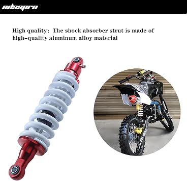 Motorcycle Universal Rear Shock Absorber 330mm 13in Suspension Adjustable Heavy Duty Steel Spring Damper Replacement land bike For Pit Dirt Bike ATV Quad Motorbike Scooter mini Pocket Bike