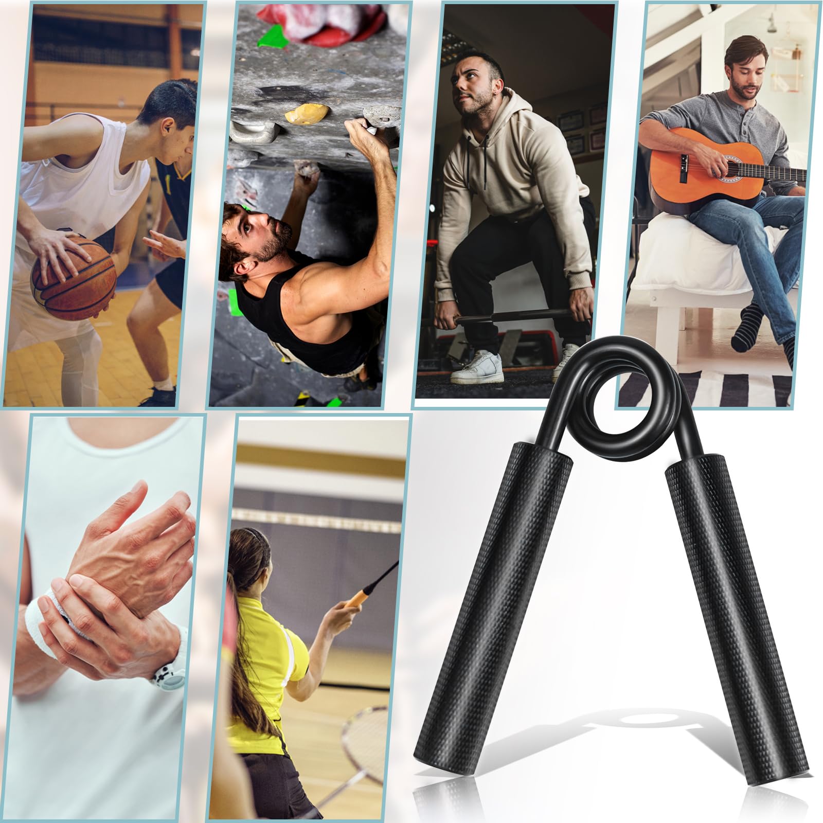 Hand Grip - Ejercitador de Manos Ajustable - Antebrazo Ejercitar - Fortalecedores de Mano para Entrenar el Agarre - la Fuerza de Los Dedos, la Muñeca, el Antebrazos Fortalecer
