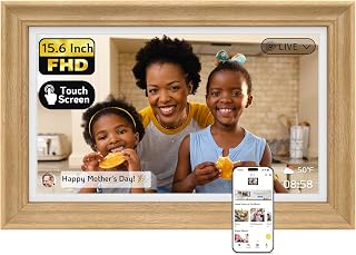 NexFoto 15.6" Digital Picture Frame, Touchscreen, Dual-Band Wi‑Fi, 64GB