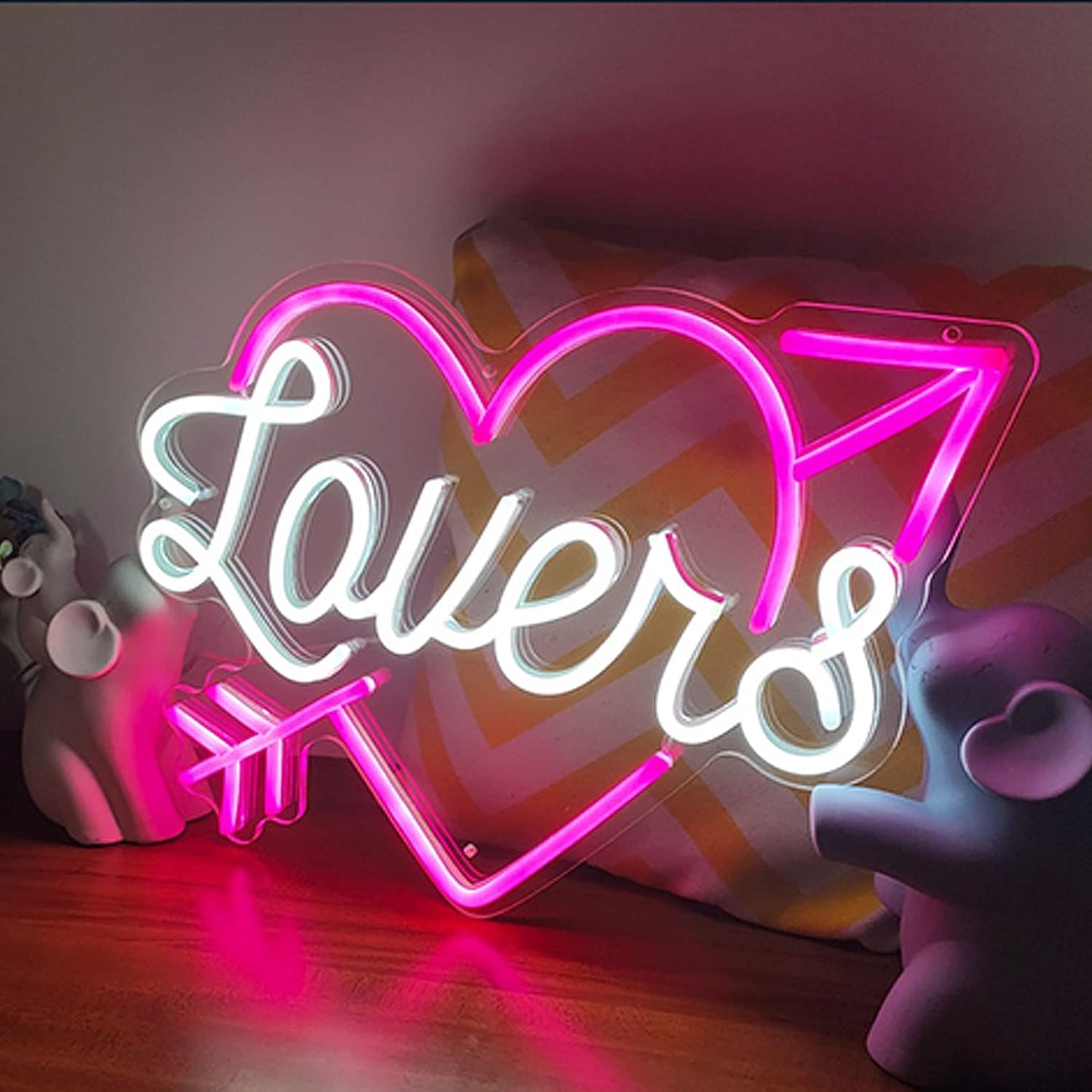 Znak neonowy LED Serce Miłość Neon Światło neonowe LED Neony do sypialni, salonu, baru, imprezy, świąt Bożego Narodzenia, ślubu 50 * 32cm